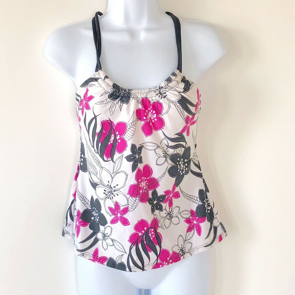 Athena NEXT Women’s Tankini Swim Top XS Pink Black NEXT